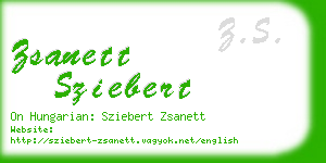 zsanett sziebert business card